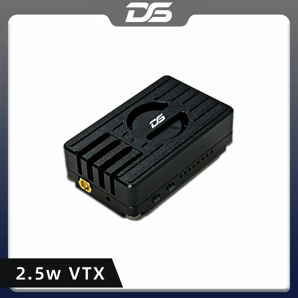 

Передатчик DS 5,8G 2,5 Вт VTX 72CH 2500 МВт 7-36 В Регулируемый для RC FPV Drone Quadcopter с дальним радиусом действия, прочный