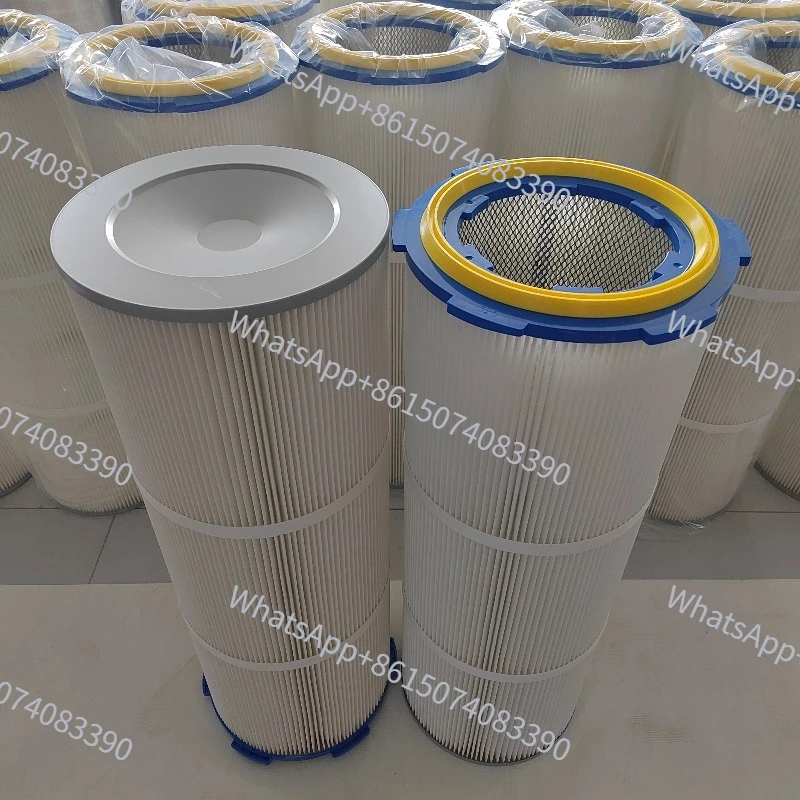 Polyester Fiber Dust Filter Cartridge for Sandblasting/Shot Blasting Powder Recovery, Threaded/Dual-Through Series