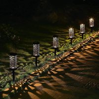 1-8PCS Outdoor Solar Lights Waterproof LED Hollow Pattern Garden Lamp Auto Sensor Pathway Lighting for Yard Patio Decoration