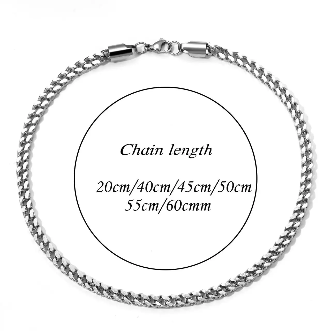Stainless Steel Link Wheat Braided Chain Necklace for Women Men Punk Hip-Hop Jewelry Neck Accessory Gifts Dropshipping