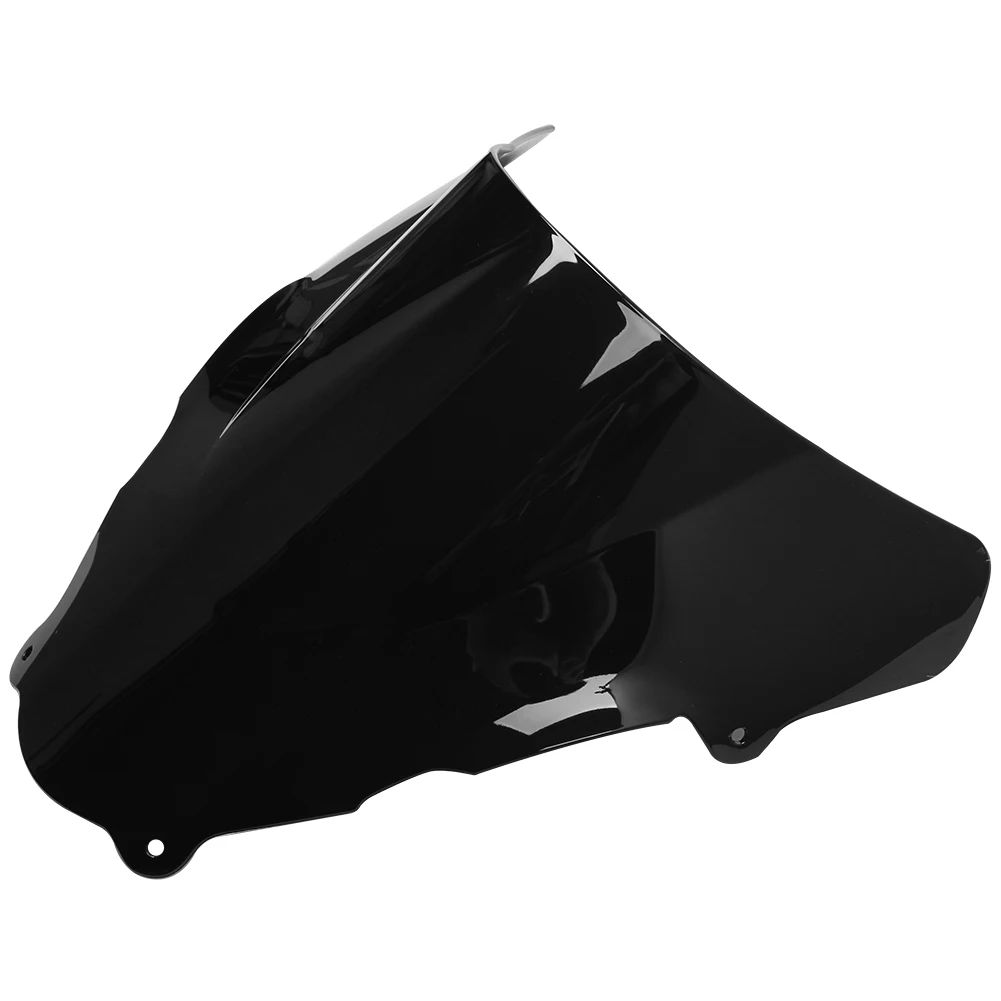 Black ABS Double Bubble Motorcycle Windshield Windscreen Screen For Suzuki SV650 SV650S 1999‑2002 Racing Fairing Wind Deflector