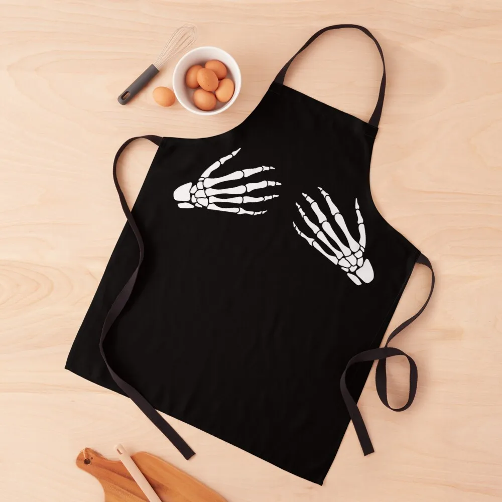 

Funny Halloween Skeleton Hand Bra Apron Kitchen household items oil proof apron