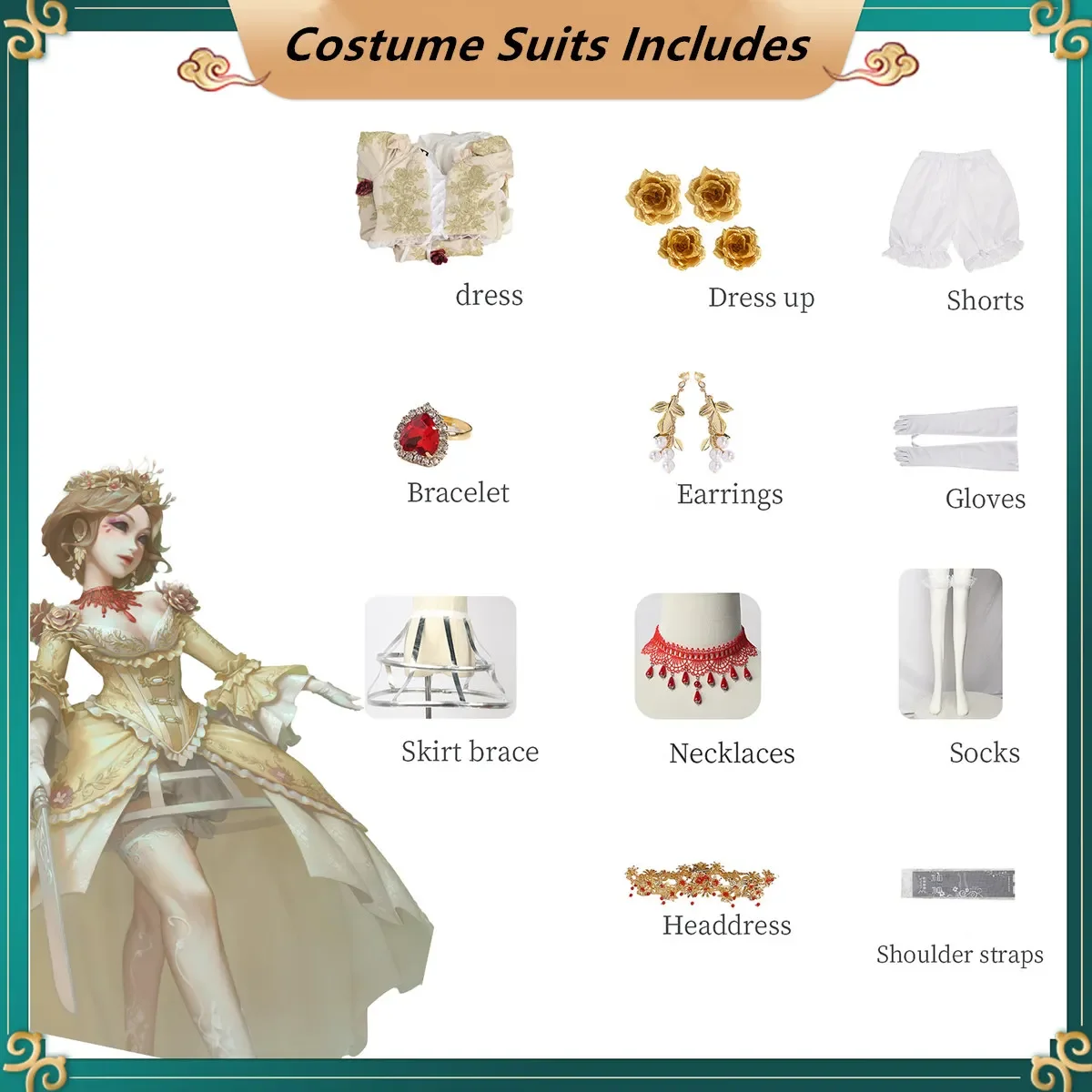 Bloody Queen Mary Game Identity V Bloody Queen Mary Costumes Halloween Party Anime Cosplay Chaistmas Suits