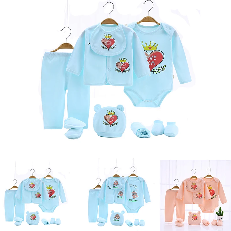 

Baby Girls Rompers Suits for Boys Love Dad Mom Cotton Infant Pants Bibs Caps Tops Sets More Colors