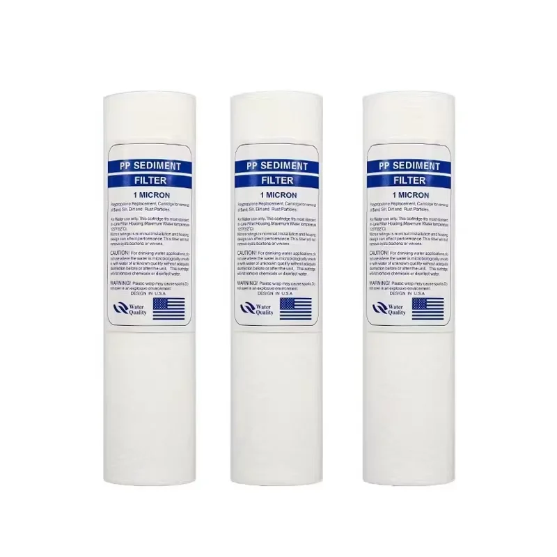 

3 шт., 10 дюймов, 1 микрон, ПП, хлопковый фильтр, очиститель воды, сменный картридж для осадков, аквариум для мембраны обратного осмоса
