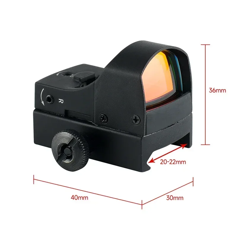 Mini Red Dot Sight Tactical Optica Scope Hunting Shooting Compact Riflescope Reflex Handgun Airsoft Sight 20-22mm Rail