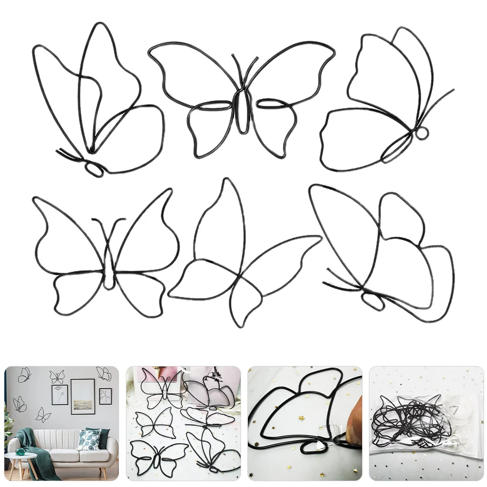 

6Pcs Butterfly Wall Decor Iron Art Vivid Natural Touch Home Restaurant Hotel Mall Space Filler Metal Butterfly Wall Art