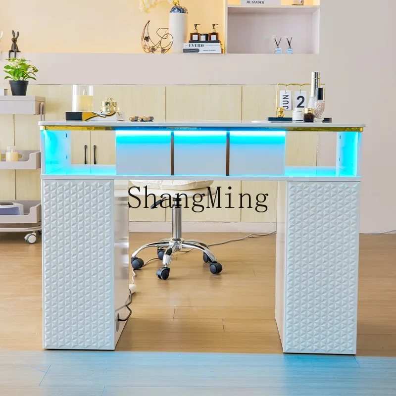 

CL table single and double rock slab manicure table wireless charging desktop vacuum cleaner for nail salons