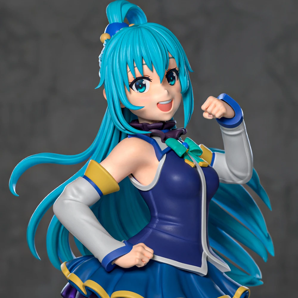 1:24 Kawaii zerama Aqua NSFW 3d gambar cetak Model Resin belum dicat figur Model Kit miniatur garasi Gk Kit Diy belum dirakit mainan