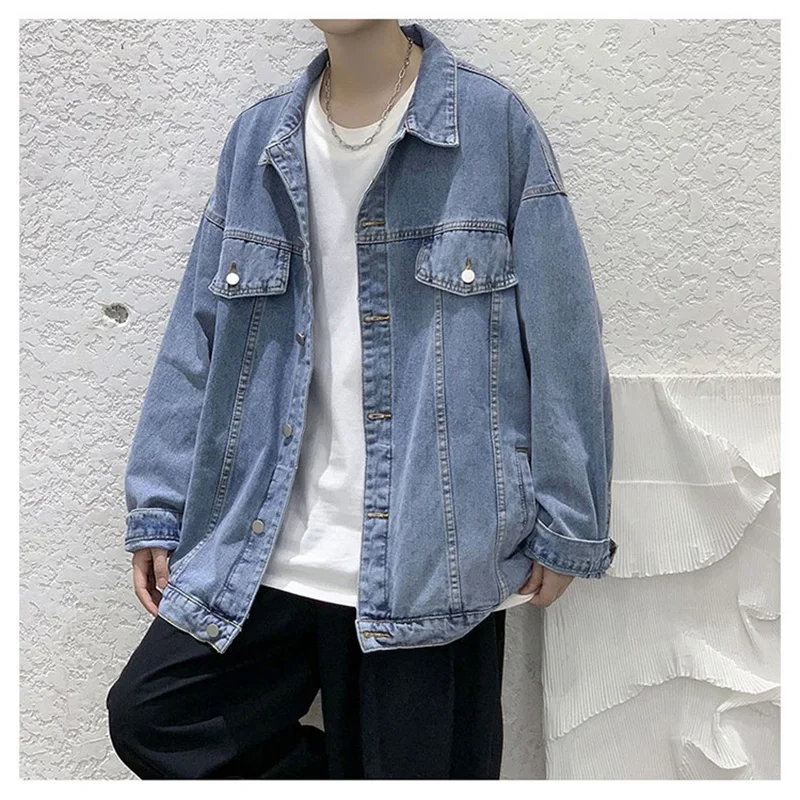 メンズ デニム ジャケット クラシック トレンド ファッショナブル カジュアル トップ オールシーズン対応 若いカップルに最適