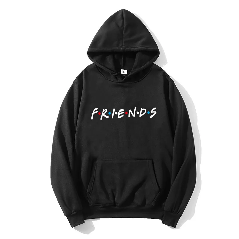 Friends Fashionable Hoodies Casual Lifestyle Street Style High Street Culture Sports Women's Clothing Hoodie