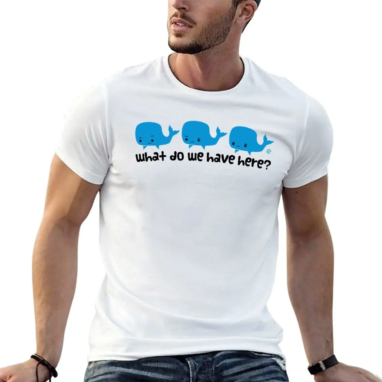Whale Whale Whale (Dark Text) T-shirt kawaii clothes oversizeds men clothing