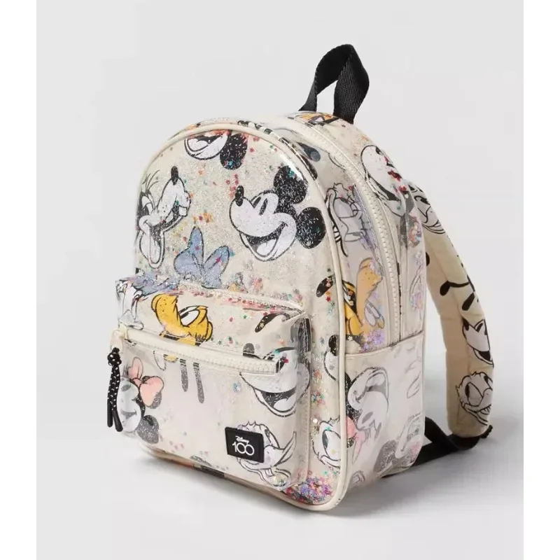 MINISO Disney Girls Backpack Mickey Mouse Print Girls Travel Storage Fashion Cartoon Cute Girl Baby Mini Backpack High Quality