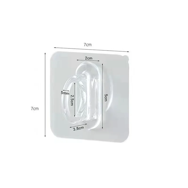 ABNL Gancio circolare multifunzionale Gancio con foro rotondo Gancio autoadesivo Gancio da bagno Gancio da parete per appendere staffa per asta per tenda