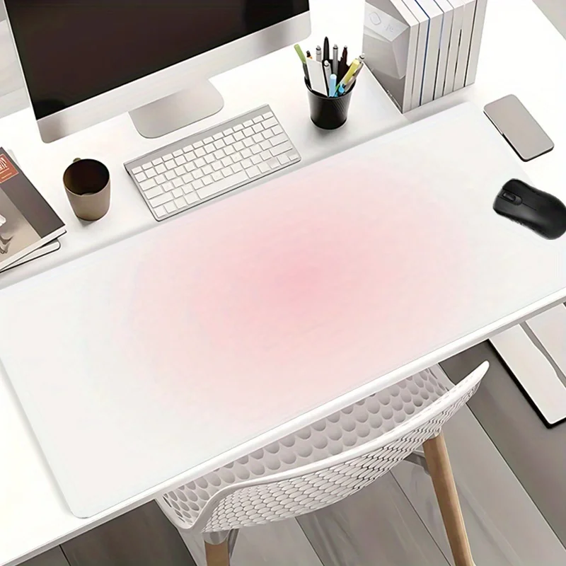 Gradient Pink Large Mouse Pad with Non-Slip Rubber Minimalist Art Aestheti Laptop Accessories Mousepad Speed Set Up Non-slip Mat