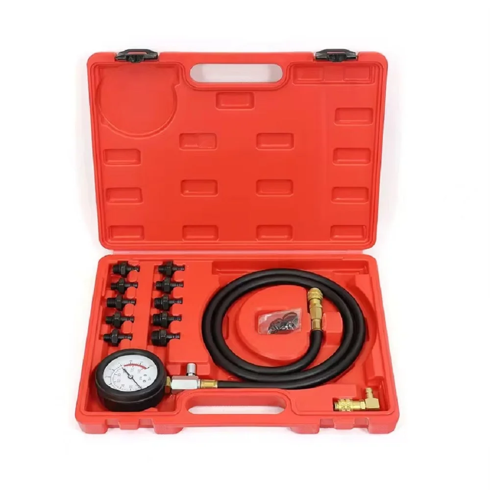 Комплект для измерения давления моторного масла, тестер, устройства предупреждения о низком масле, автомобильный гаражный инструмент, манометр, пакет