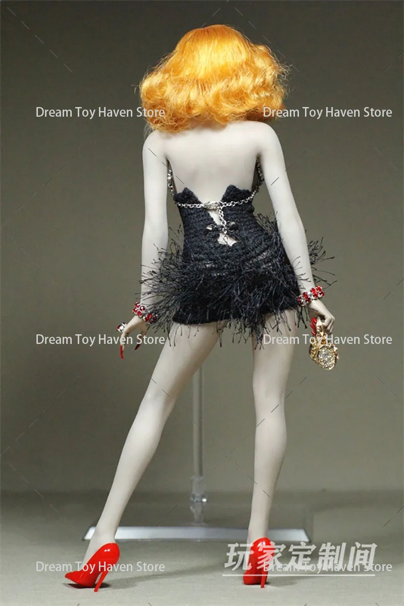

1/6 Female's Soldier Crystal Halter Neck Dress Midnight Queen Mini Skirt Accessory Fit 12Inch TBL PH Action Figure Model Dolls