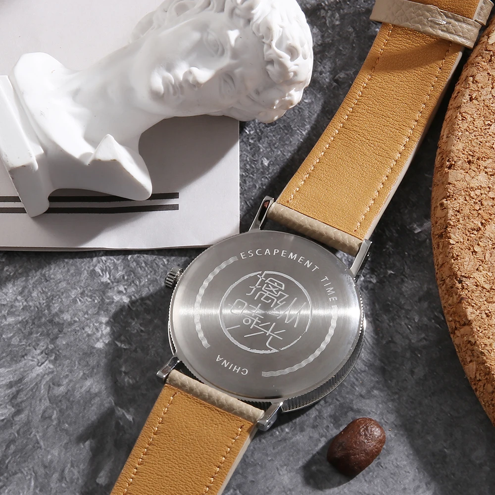 Escape Time 38.5mm Men's Quartz Watches Stainless Steel Watch Case Sapphire Mirror Waterproof Replica 5177 Dress Twatches