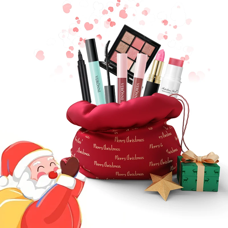 オールインワンメイクアップキット フルメイクキット 女性・ティーン向けギフト ヌードリップスティック、リップグロス、ハイライターブラッシュ、アイシャドウ、アイライナー