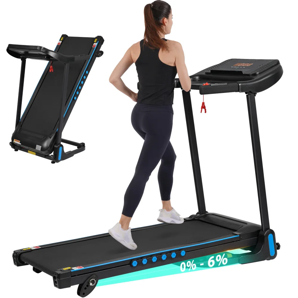 Ye Incline Treadmill for Running & Walking, 3.0 HP, 350 lbs Capacity, Hydraulic Auto-Folding, Type C & USB Charge for Android, 10MPH, Bluetooth Speaker
