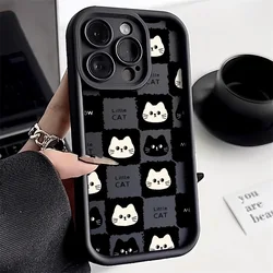 Cute Cat Phone Case For iPhone 13 Case iPhone 17 15 11 12 14 16 Pro Max Air XR XS X 7 8 Plus SE Silicone Soft Shockproof Cover