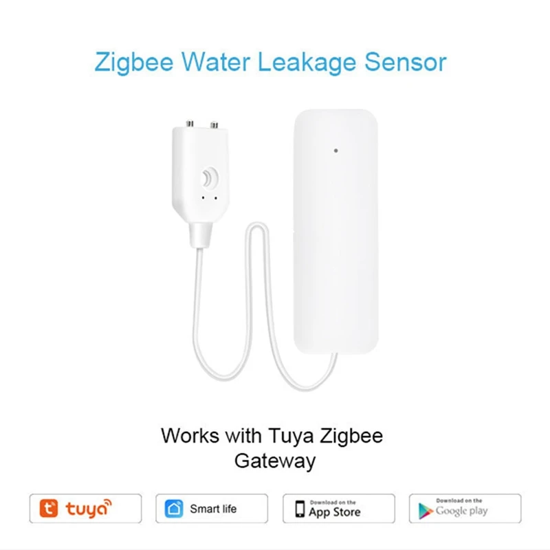 Tuya Zigbee Waterniveau Sensor Lekkage Alarm Overstromingslek Detector Alarm Beveiligingssysteem