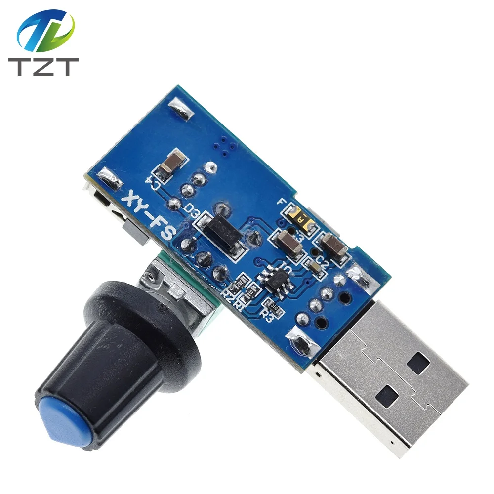 5V to 12V USB Fan Stepless Speed Controller Fan Governor Adjustable Potentiometer with Male Female USB Type-A Adapter image 6