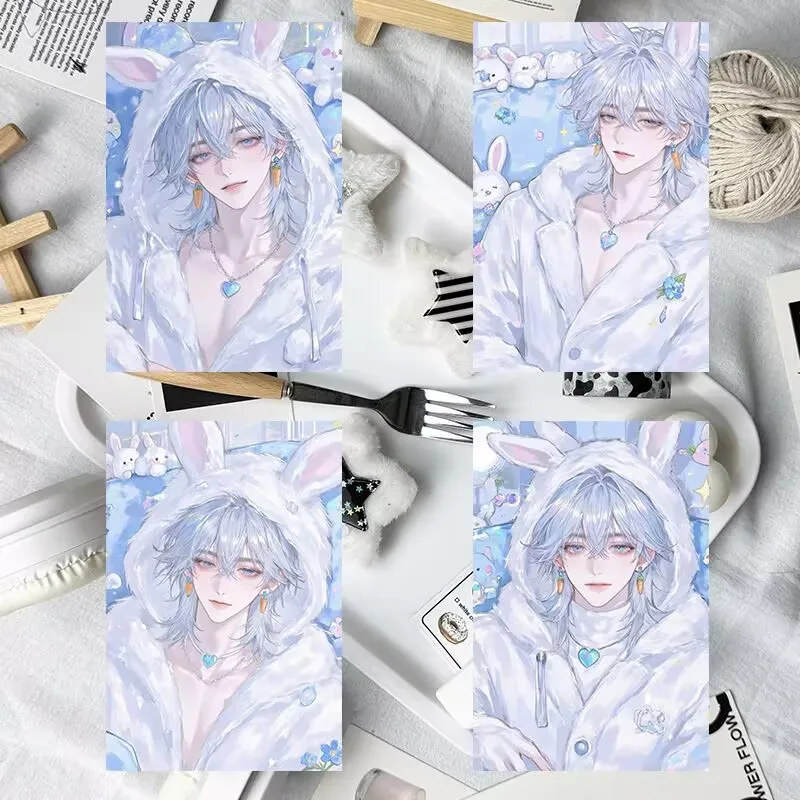 Новая игра «Шэнь Син Хуэй» «Глубокий космос», периферийные устройства в стиле аниме, маленькая открытка с кроличьими ушками, самодельные маленькие открытки, открытка