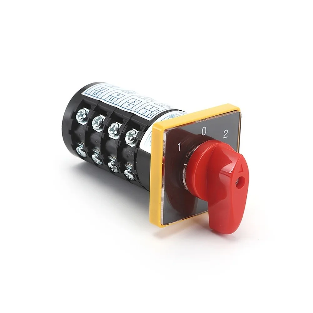 HZ5B-10A 4Pole 10A Electrical Changeover Switch 1-0-2 Position for AC380V Industrial Equipment and Motor Circuits