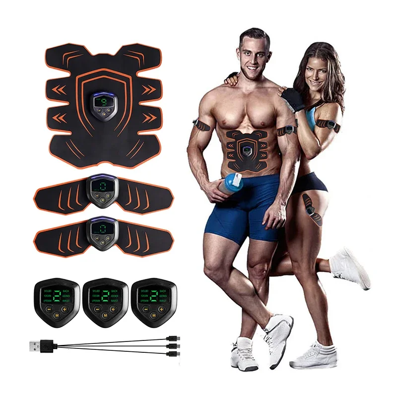 USB Charging Abdominal Muscle Massager EMS Fitness ABS Trainer Bodybuilding Electrical Muscle Stimulation