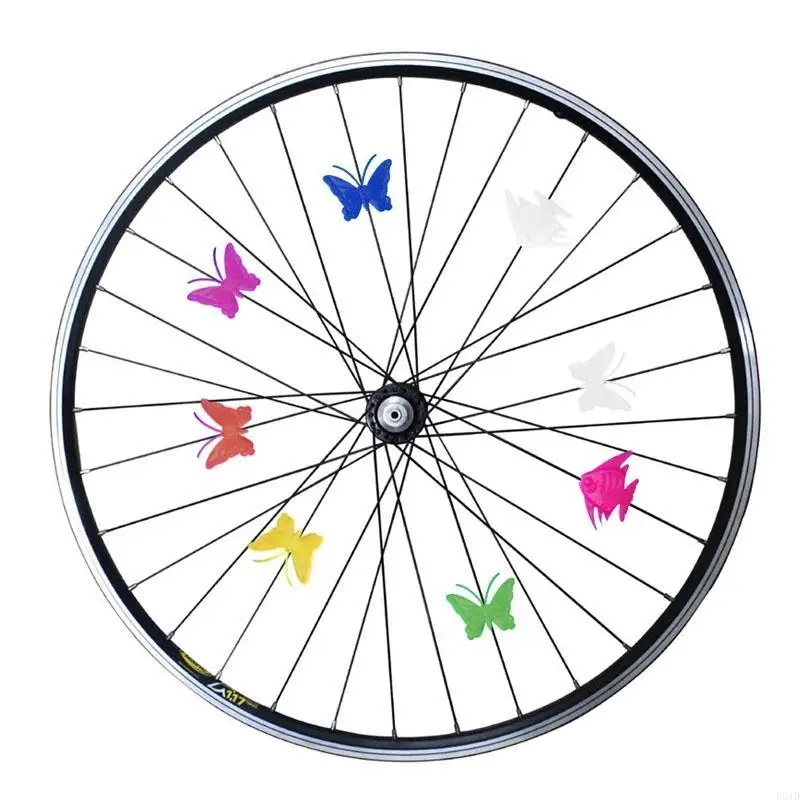 New 26 pcs Wheel Spoke Colorful for Butterfly Fish Decoration Cycling Bi