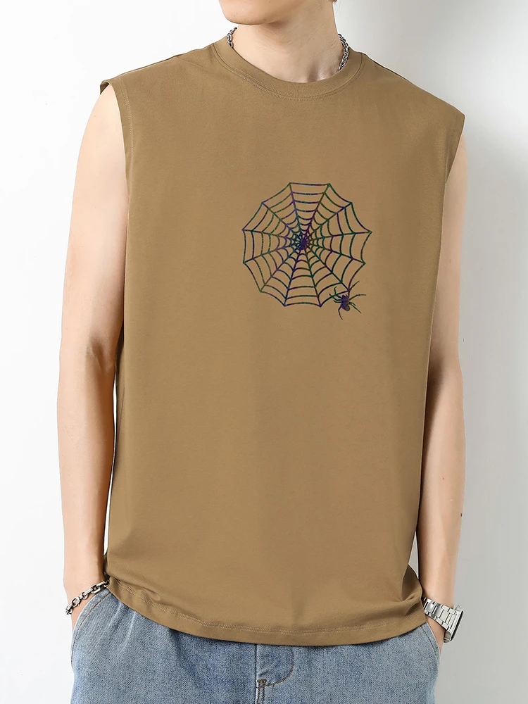 

Мужская летняя спортивная майка из чистого хлопка American Sle Heavyweight, для баскетбола, с перекрывающимся плечом, длинная, из вельветового хлопка...