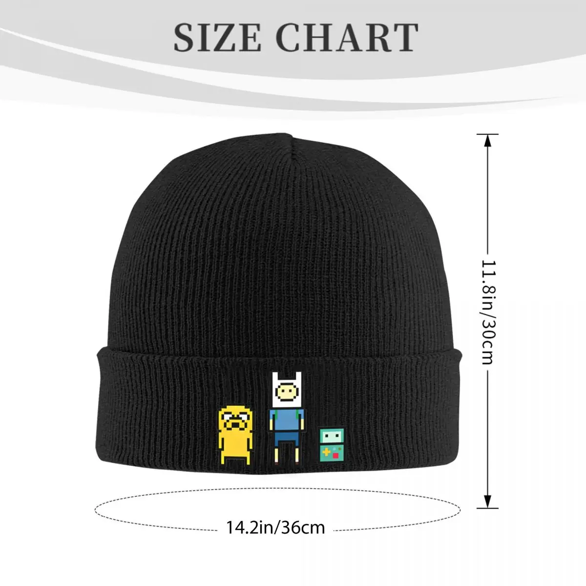 Adventured Times Pixels Hat Autumn Winter Skullies Beanies Street Cartoon Cap Female Male Acrylic Skullcap