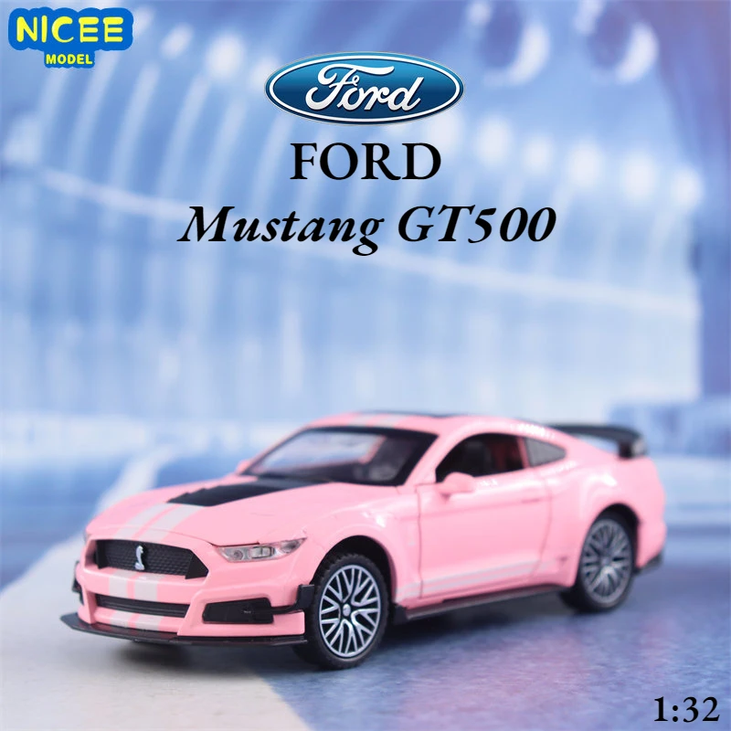 

1:32 Ford Mustang GT500 High Simulation Diecast Metal Alloy Model car Sound Light Pull Back Collection Kids Toy Gifts A194