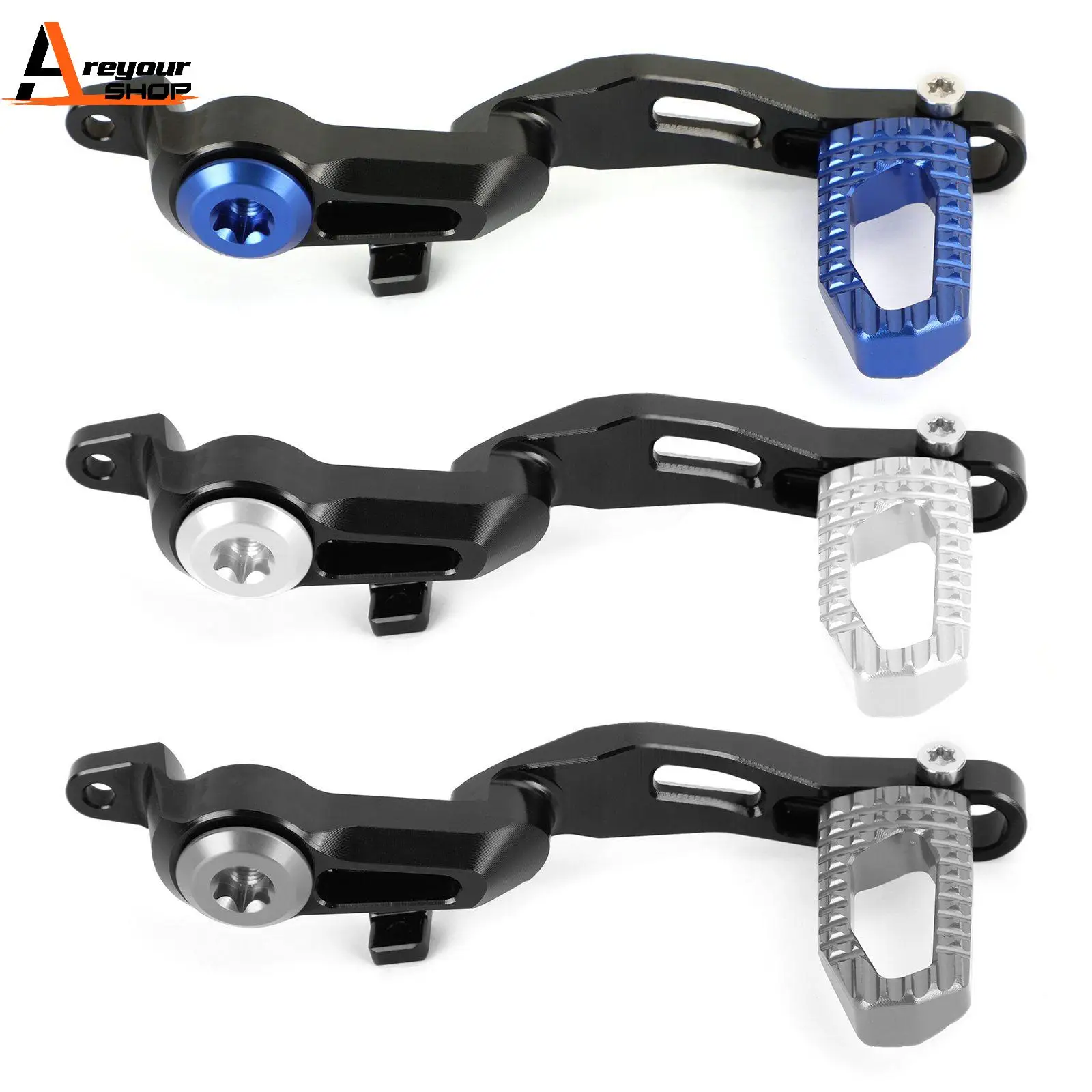 Areyourshop Fit for BMW R1250GS Adventure 2019 2020 2021 ALUMINUM Black BRAKE PEDAL LEVER Motorcycle Accessories