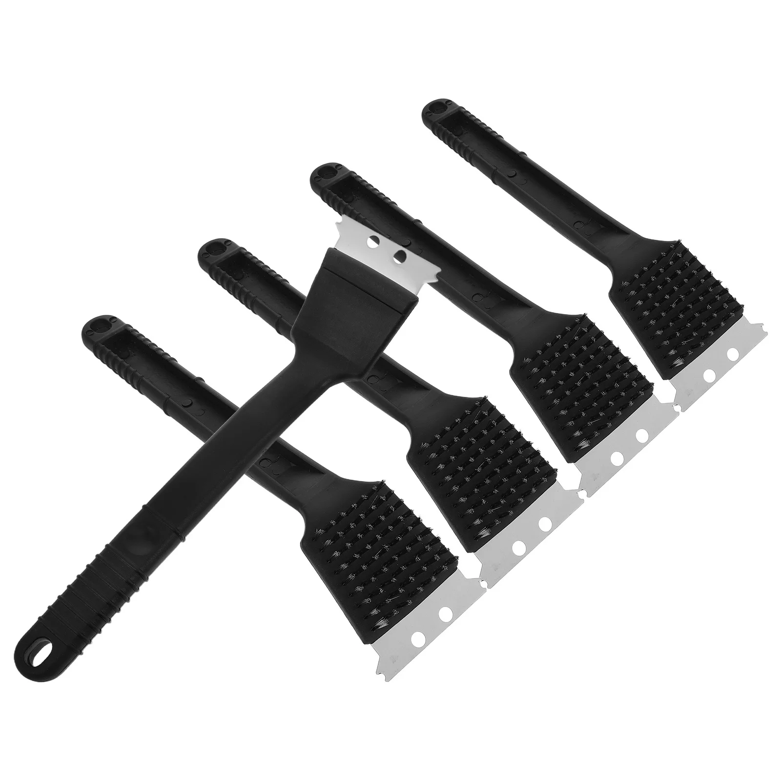 

5Pcs Bird Cage Cleaning Brush Stainless Steel Black Scraper Durable Non-Shedding Birdcage Cleaner Bird Poop Remover Tool