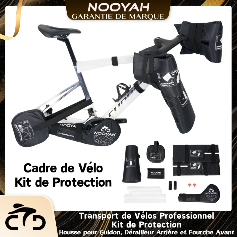 NOOYAH Kit de Protection de Cadre de Vélo Kit de Protection de Cadre de Vélo MTB Route Accessoires de Transport Outil Fourche de Vélo Chaîne de Manivelle Couverture
