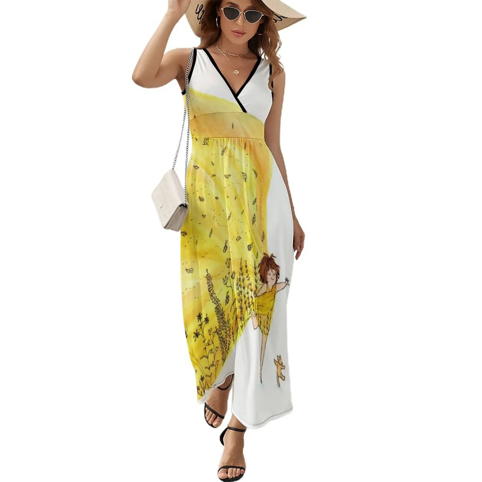 

Sun Wrapped Sleeveless Dress womens clothing evening dress woman party dresses women elegant dress