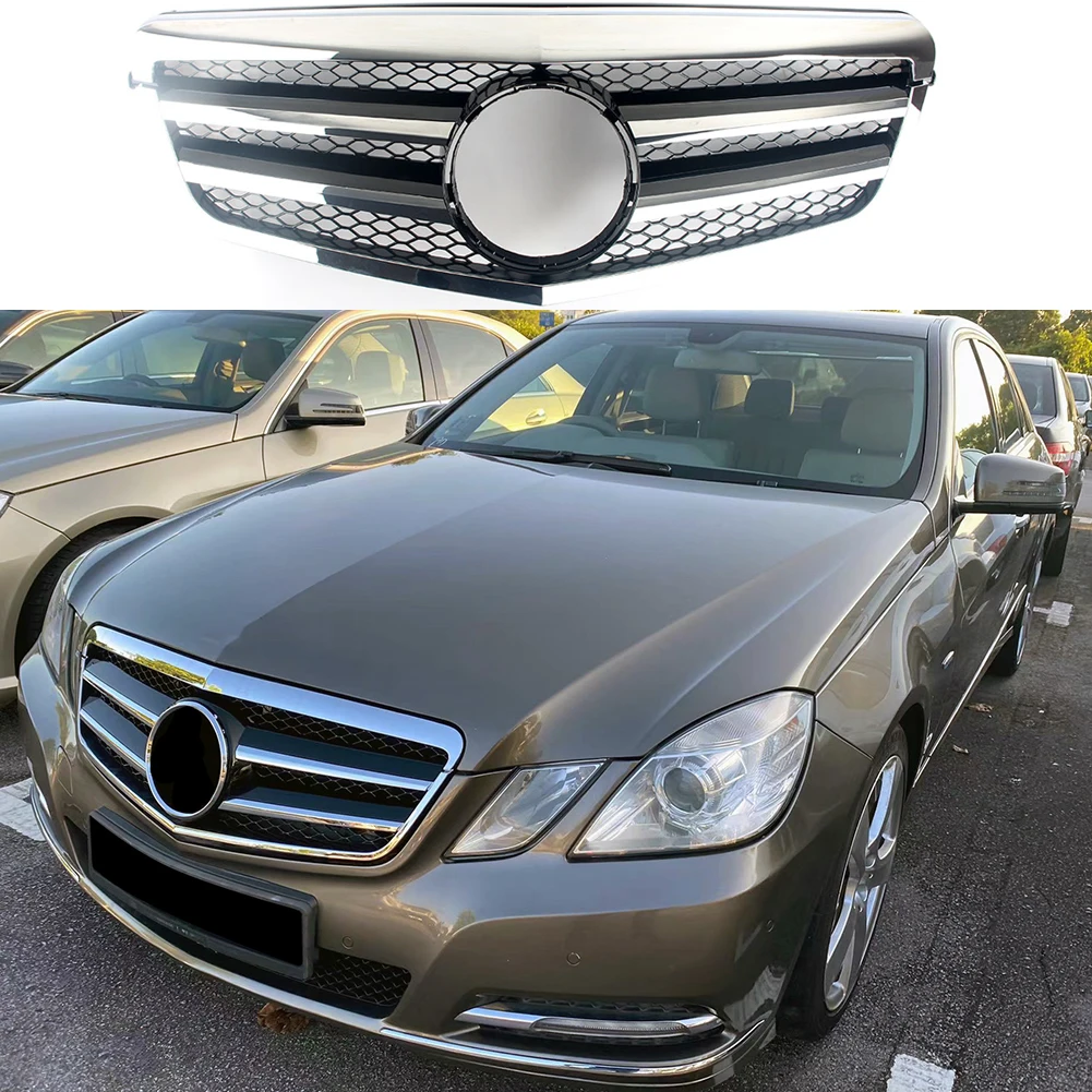 Car Front Racing Bumper Grille Upper Kidney Radiator Grill For Mercedes Benz E-Class W212 2009-2013 4 Doors
