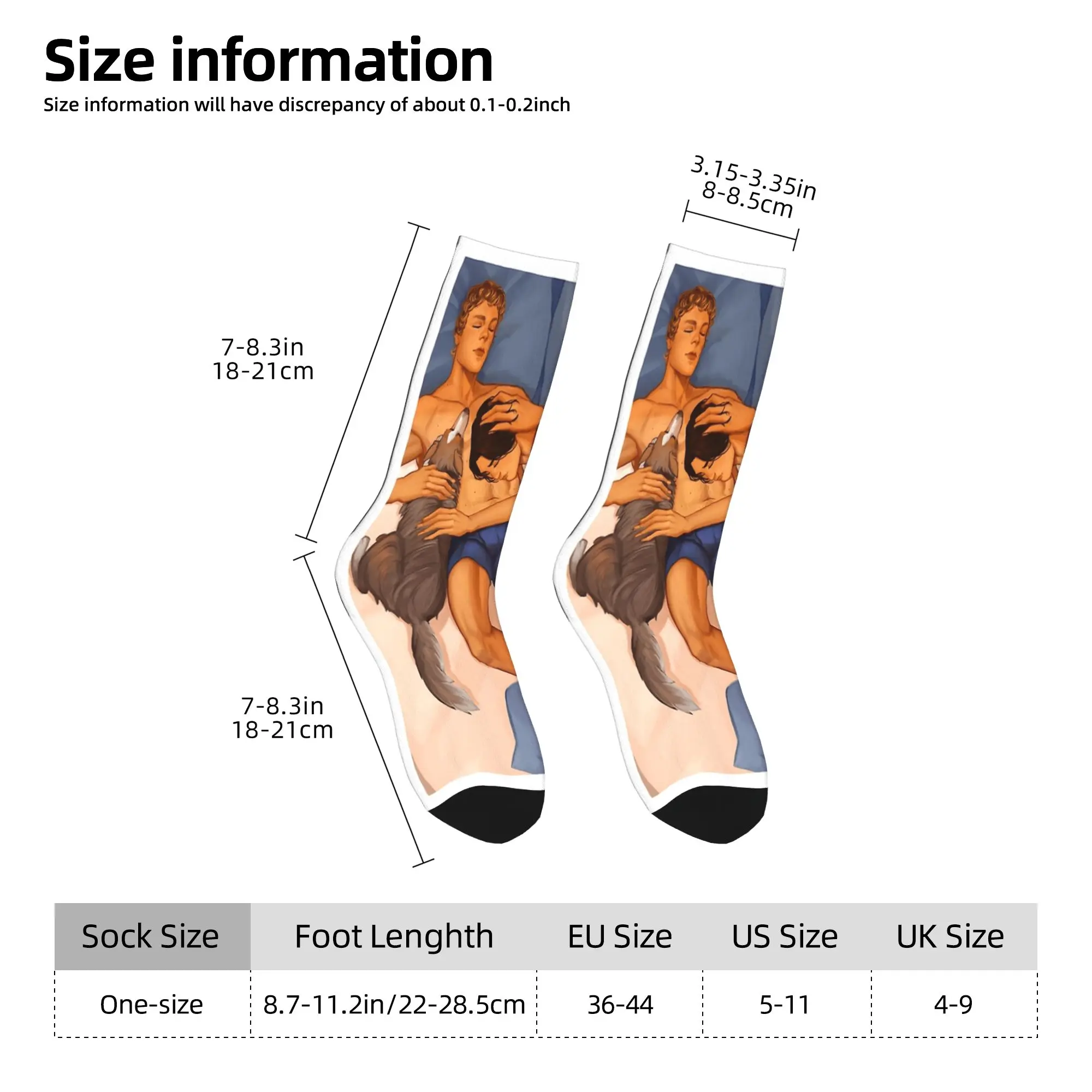 Heated Rivalry Socks  Pattern Stockings Anti Slip Men Socks Comfortable Winter Funny Cycling Socks
