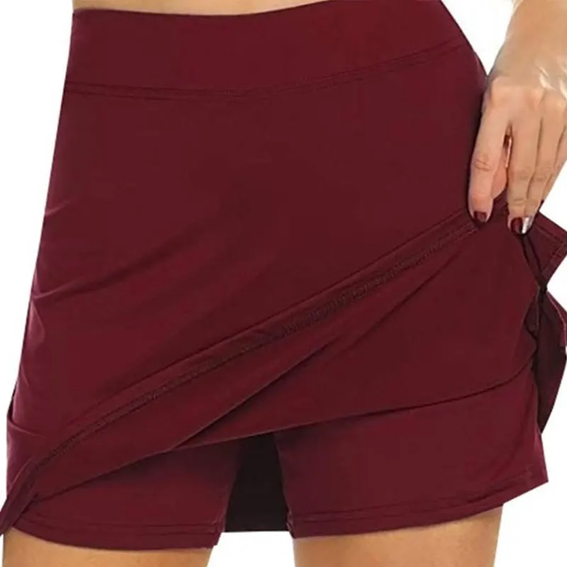 Pragi S-4Xl Skirt Ladies Large Size High Waist Slim Slimming Short Skirt A-Line Shorts Tennis Sports Short Skirt Women