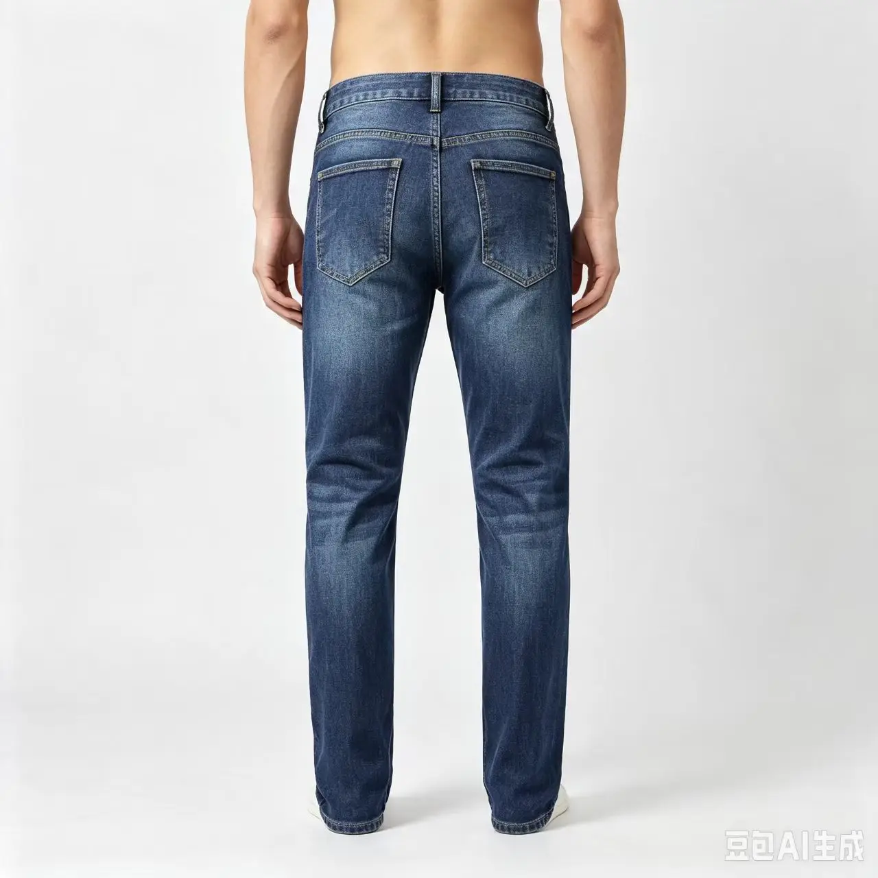 Men's slim fit blue jeans painted retro elastic street hip-hop feng shui wash elastic slim fit jeans Y2K