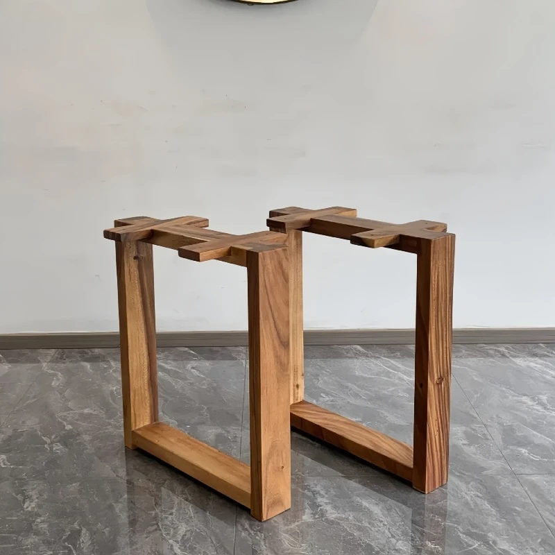 South American Walnut Solid Wood Tripod Bracket, Natural Support Legs for Dining Table, Tea Table and Painting Work Desk