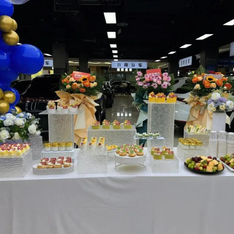 

Acrylic Cake Cupcake Stand Dessert Bar Buffet Table Food Display Rack Wedding Cafeteria Candy Bar Snack Cake Table Prop 7-16pcs