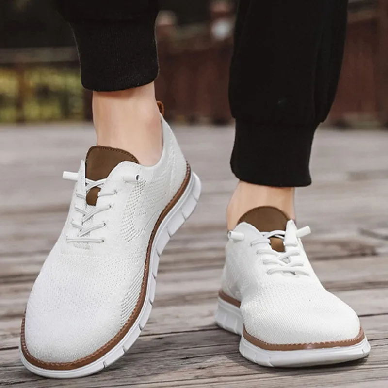 

Summer Men's Casual Shoes Breathable Low Cut Slip-On Men Sneakers Comfortable Lightweight Anti-Slip Mesh Upper Running Shoes