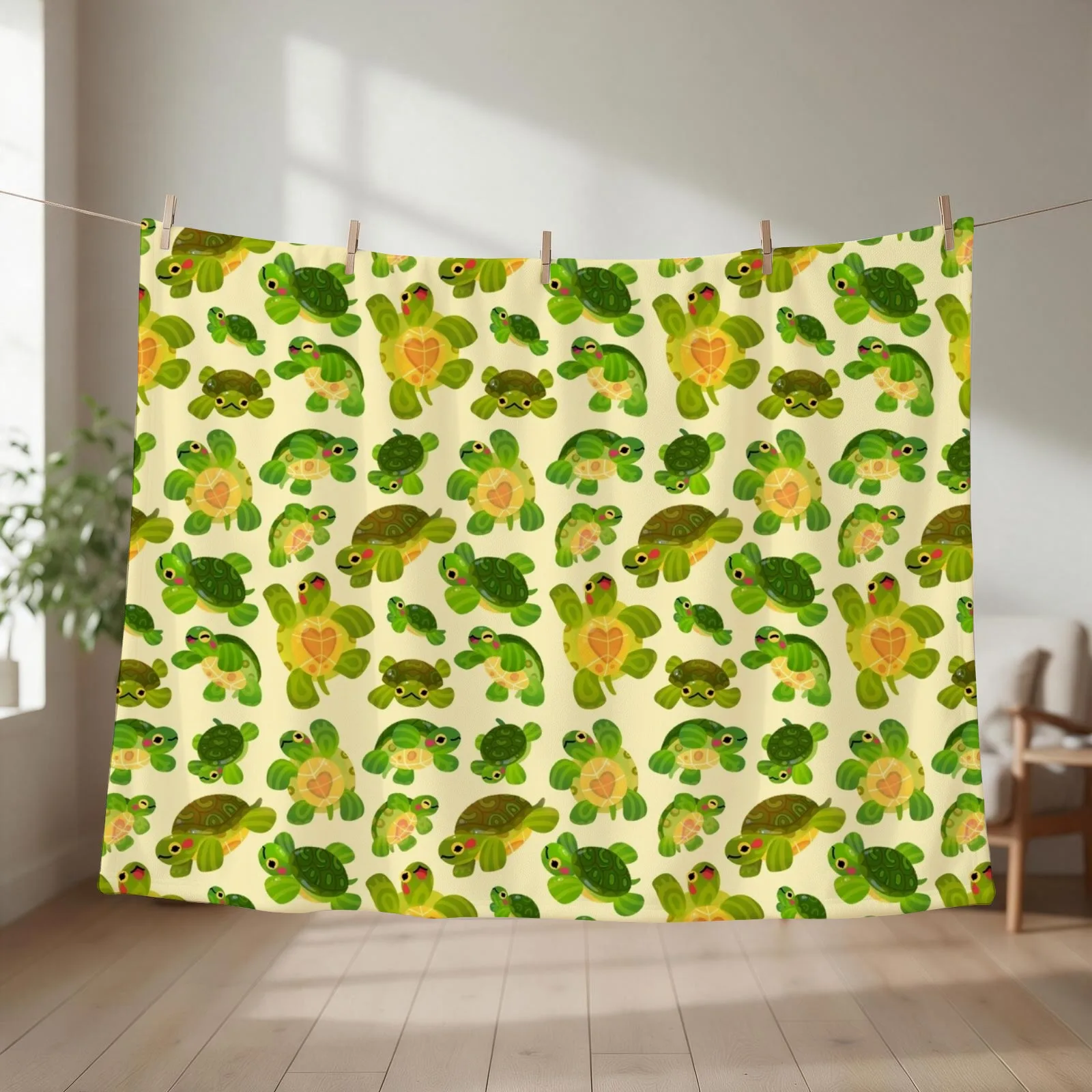 Red-eared slider Throw Blanket couch cozy soft plush fuzzy picnic outdoor blanket