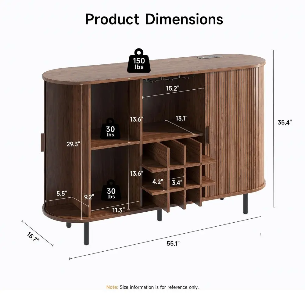 

Барный шкаф с рифленой отделкой, шкаф для алкоголя со светодиодной подсветкой, кофейный барный шкаф с местом для хранения, барный шкаф в стиле Mid-Century Modern