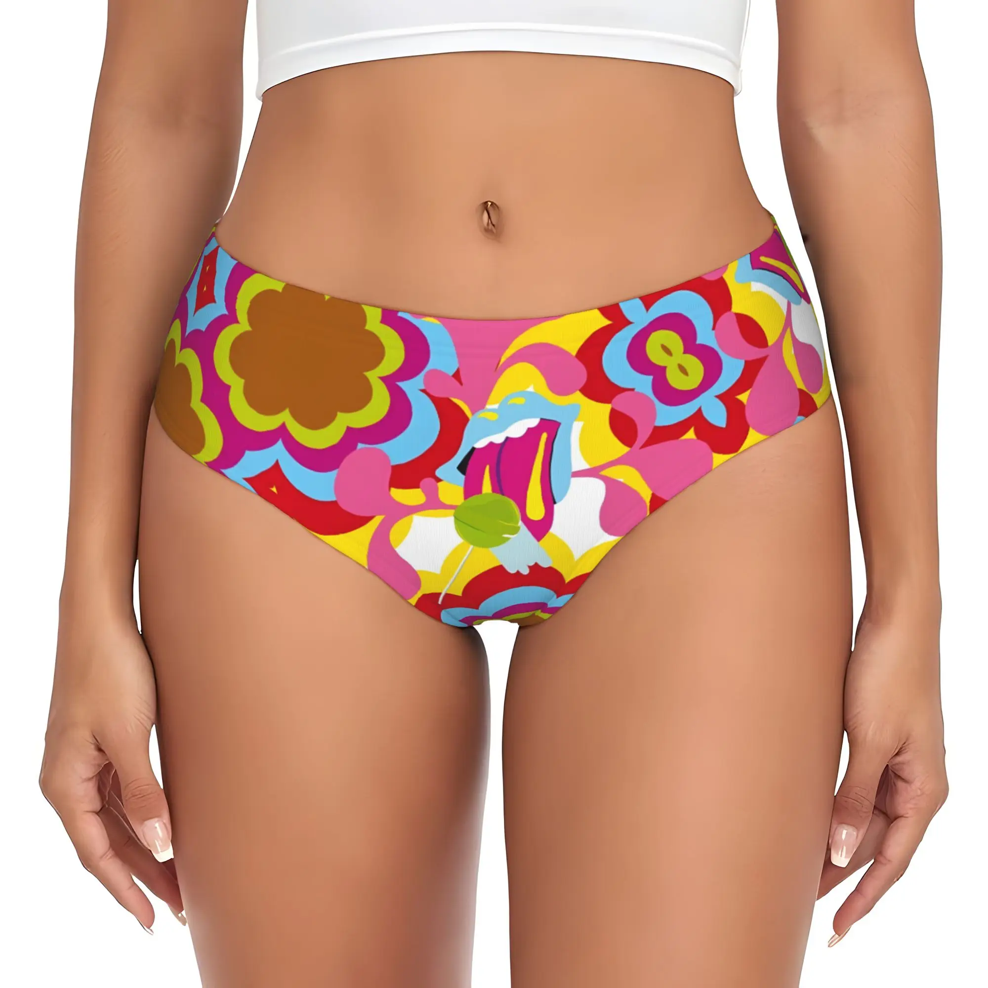 

Custom Women's Chupas Chupses Candies Panties Underwear Female Breathable Lollipop Briefs Underpants