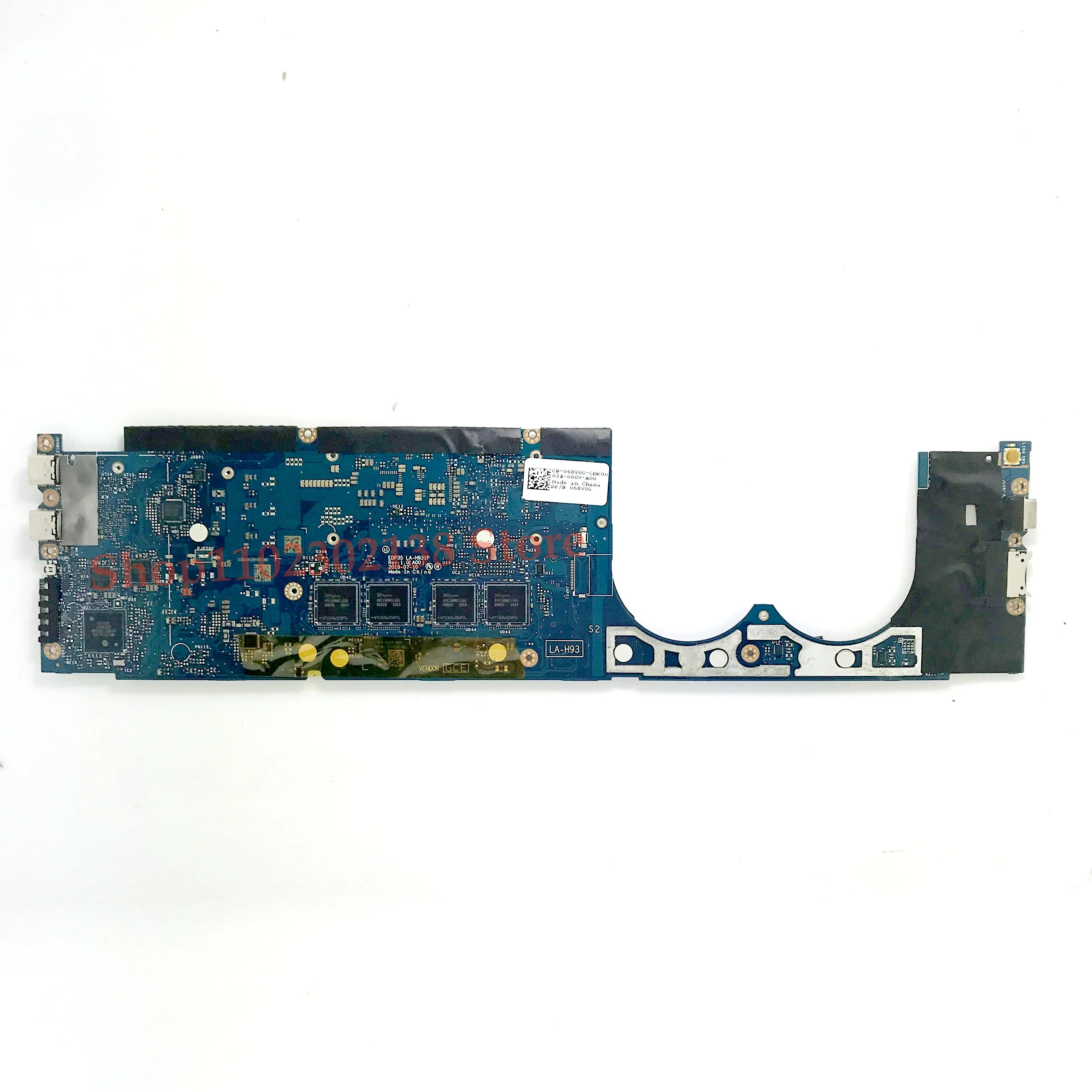 68V0G 068V0G CN-068V0G With SRGP2 I7-10710U CPU Mainboard For DELL 7390 Laptop Motherboard EDP35 LA-H931P 100% Full Working Well