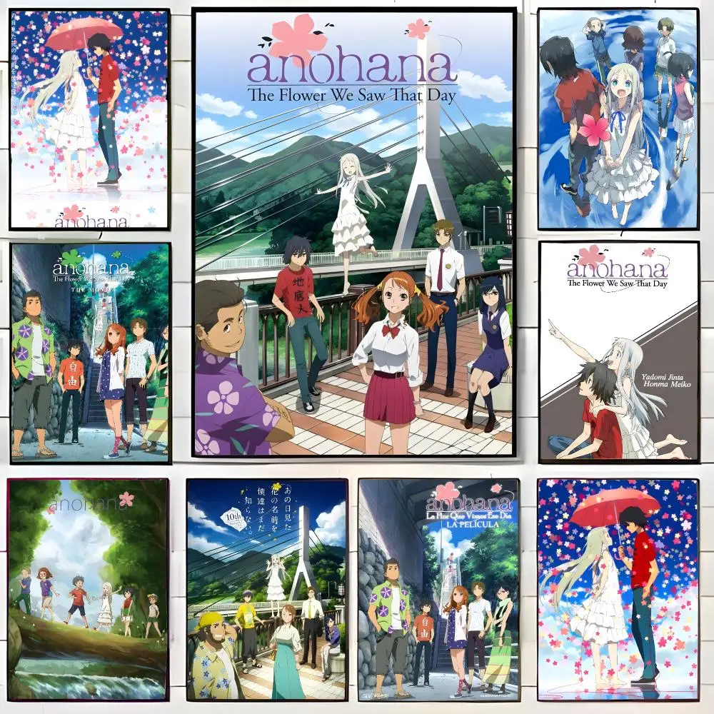 Tearful Anime A-Anohana The Flower We Saw That Day Poster Wall Art Print Decorative Mural Home Decor Gift Unframed